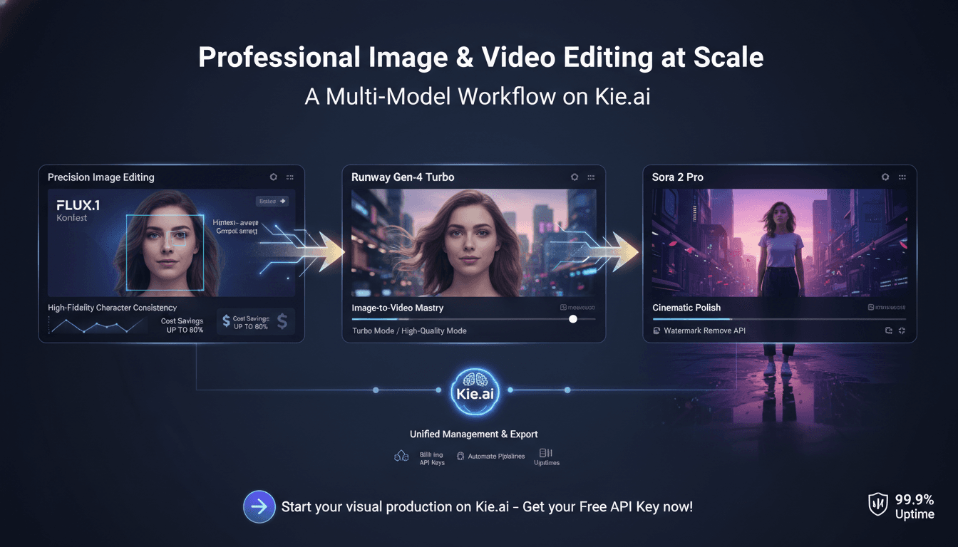Professional Image & Video Editing at Scale: A Multi-Model Workflow on Kie.ai